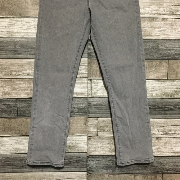 Levi’s Wedgie Straight Jeans Women’s 27 Gray Button Fly Stretch (Inseam 26) - Picture 6 of 10